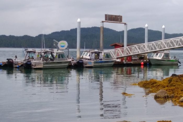 Private Dock Private dock with self-guided rental boats at lodge in Ketchikan