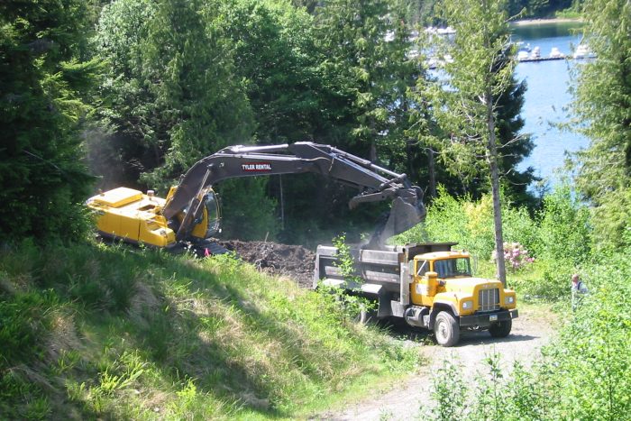 Road Development Construction and road development at fishing lodge in Ketchikan
