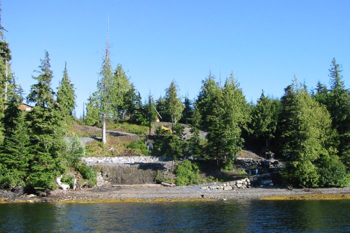 Undeveloped Land Land at fishing lodge in Knudson Cove before construction began