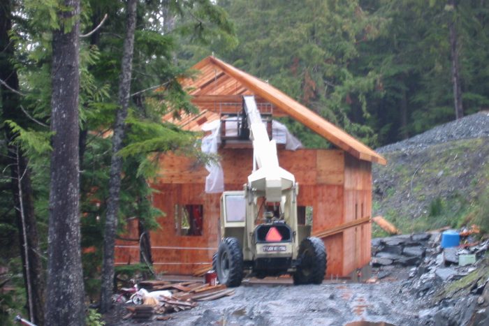 Duplex Cabin Construction Construction of cabins at fishing lodge in Ketchikan
